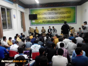 مراسم مولودی خوانی ماه ربیع الاول در دانشکده فنی شهید یزدان پناه سنندج