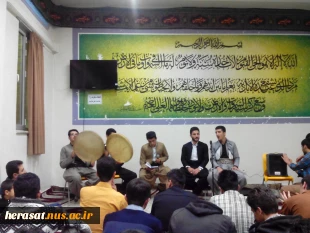 مراسم مولودی خوانی ماه ربیع الاول در دانشکده فنی شهید یزدان پناه سنندج