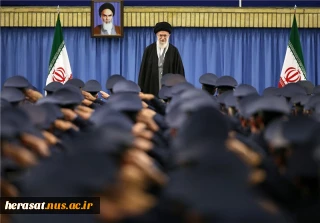 فرماندهان و کارکنان نیروی هوایی ارتش و پدافند هوایی با امام خامنه‌ای دیدار کردند
