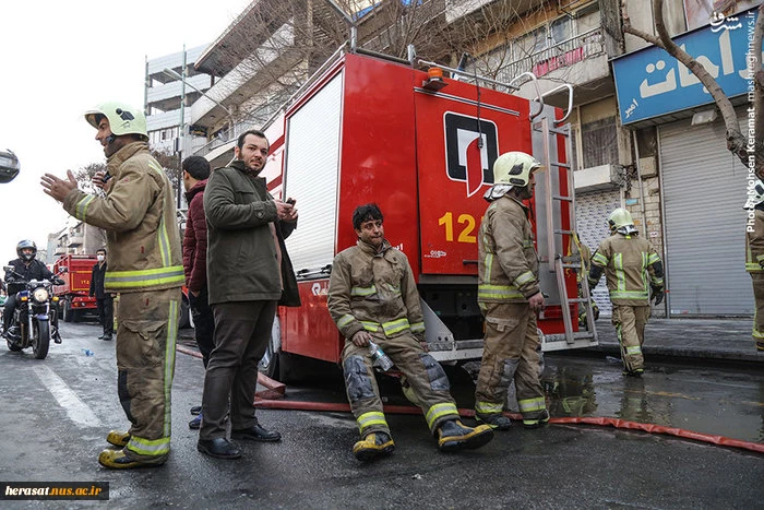شهادت آتش نشانان جان افشان در حادثه پلاسکو تهران  تسلیت باد .