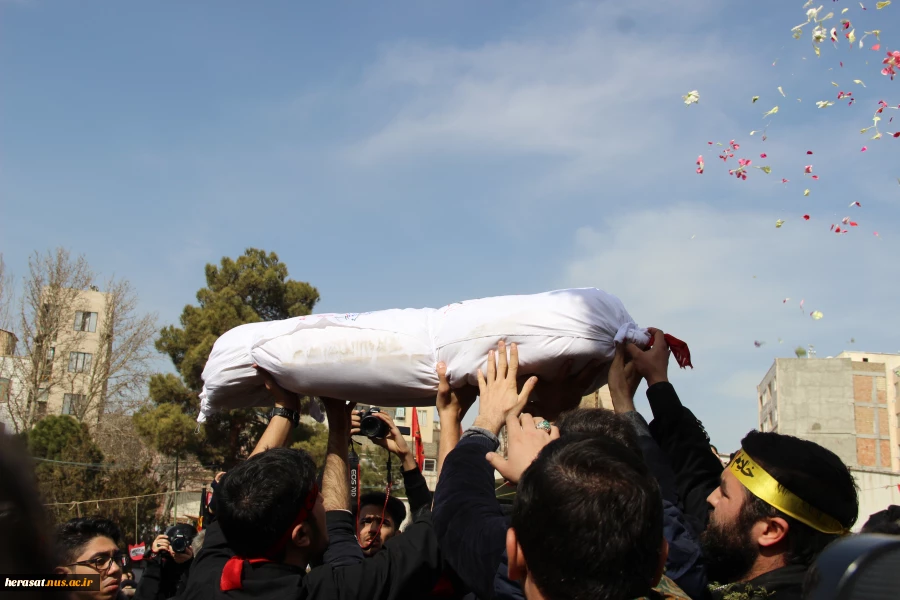 تشیع و تدفین شیهد گمنام در آموزشکده دختران کرج