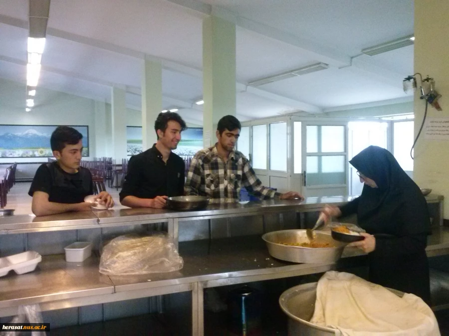 بازدید رئیس اداره حراست آموزشکده از سلف سرویس آموزشکده