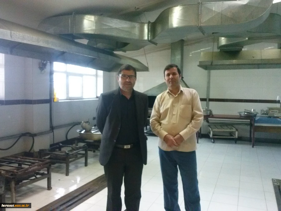 بازدید رئیس اداره حراست آموزشکده از سلف سرویس آموزشکده