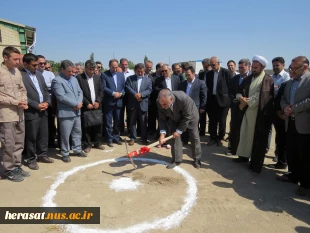 مراسم کلنگ زنی دومین کارگاه سنگین و رونمایی از مزار شهید گمنام آموزشکده پسران اردبیل