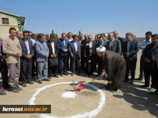 مراسم کلنگ زنی دومین کارگاه سنگین و رونمایی از مزار شهید گمنام آموزشکده پسران اردبیل