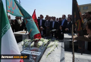 مراسم کلنگ زنی دومین کارگاه سنگین و رونمایی از مزار شهید گمنام آموزشکده پسران اردبیل