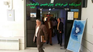 بازدیددکتر روشن معاون حقوقی و امور مجلس وزارت علوم از آموزشکده فنی دکتر حسابی خمین