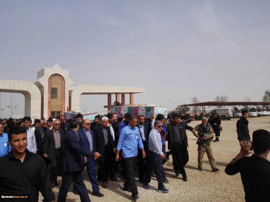 مراسم تشیع و تدفین شهدای گمنام در دانشکده پسران بوشهر  5