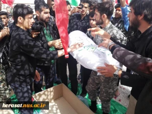 مراسم تشیع و تدفین شهدای گمنام در دانشکده پسران بوشهر  7