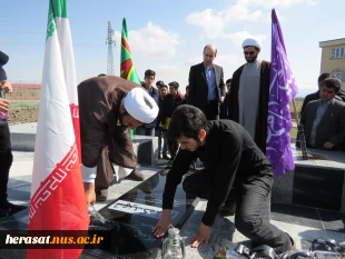 مراسم اولین سالگرد تدفین شهید گمنام آموزشکده فنی و حرفه‌ای پسران اردبیل