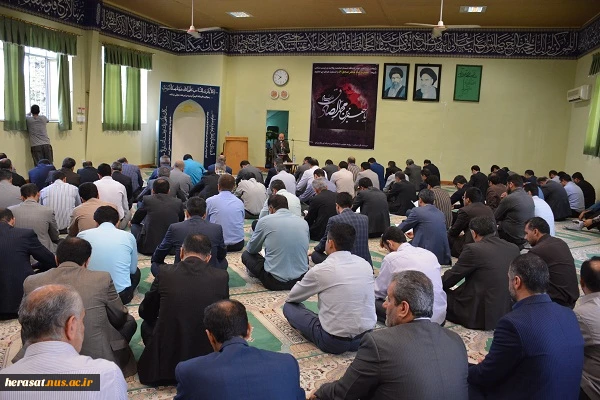 برگزاری مراسم شهادت رئیس مذهب شیعه امام جعفر صادق (ع) در دانشگاه فنی استان با حضور مدیر کل حراست استان ومدیران حراست دستگاه های اجرایی استان  2