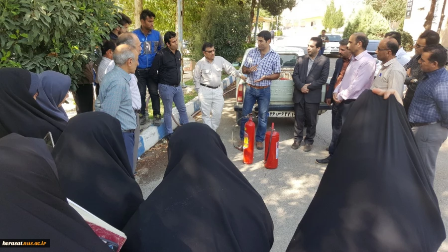 مانور اطفاء  حریق دانشگاه فنی استان لرستان  5