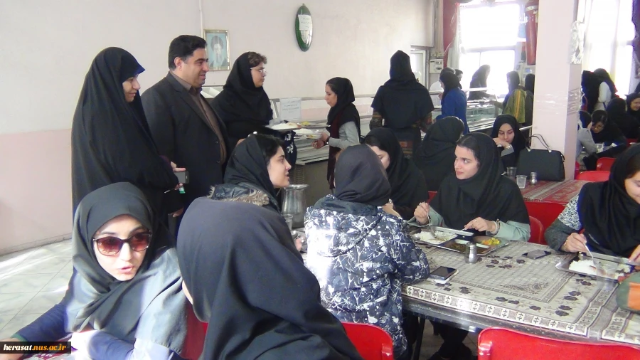 بازدید سر زده ریاست وحراست دانشگاه آستان البرز و از سلف دانشجویان دختر