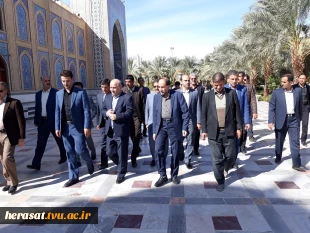 دیدار با امام جمعه طبس گلشن در سفر ریاست و مدیر کل حراست دانشگاه فنی و حرفه ای به خراسان جنوبی 2