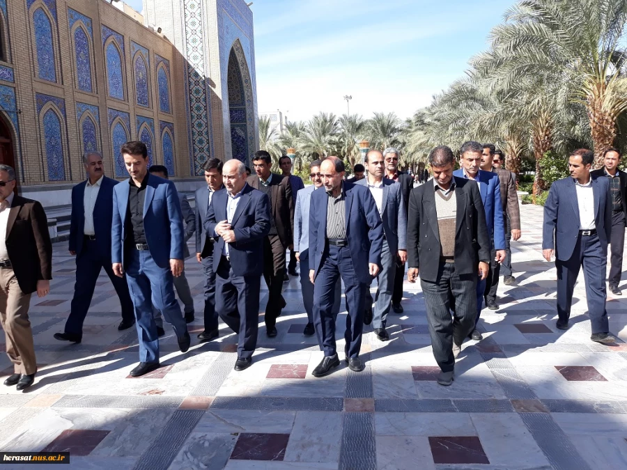 دیدار با امام جمعه طبس گلشن در سفر ریاست و مدیر کل حراست دانشگاه فنی و حرفه ای به خراسان جنوبی 2