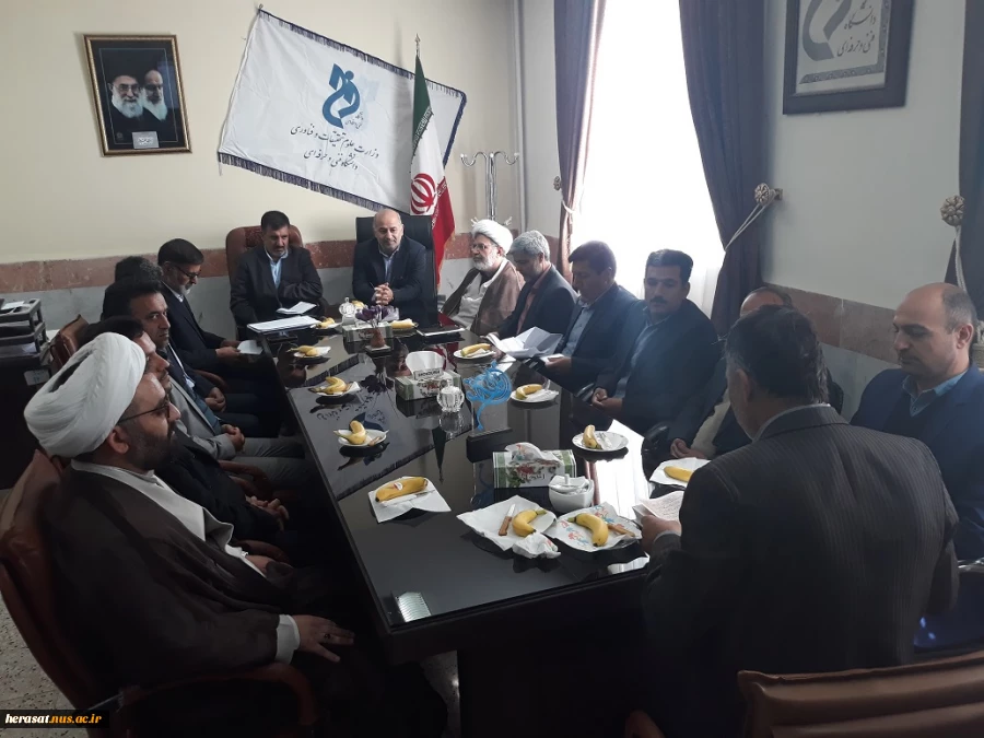 دیدار با فرمانداران و اعضای شورای شهر شهرستانهای طبس ، فردوس و قاین در سفر ریاست  و مدیر کل حراست دانشگاه فنی و حرفه ای به خراسان جنوبی 4